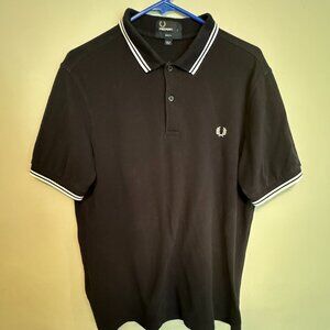 Fred Perry Polo Black & White L